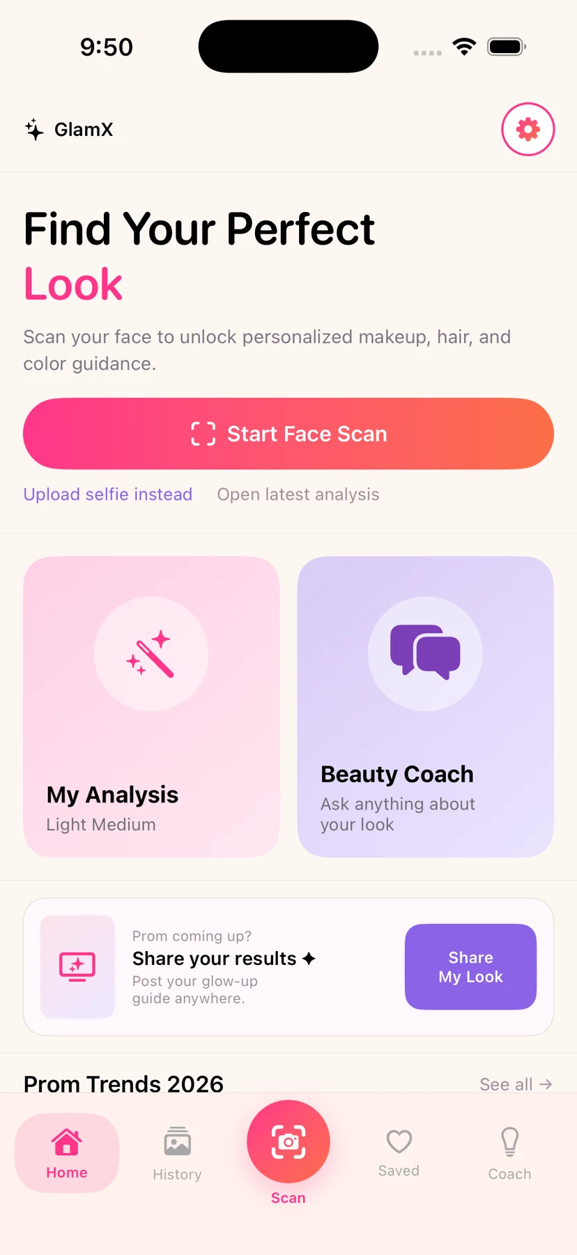 GlamX — Find your perfect look